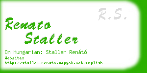 renato staller business card